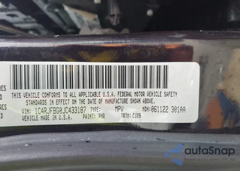 2018 Jeep Grand Cherokee Limited z USA, uszkodzony, nr VIN 1C4RJFBG0JC433187